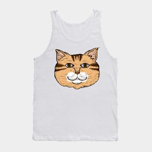 Tabby Kitty Cat Face Tank Top